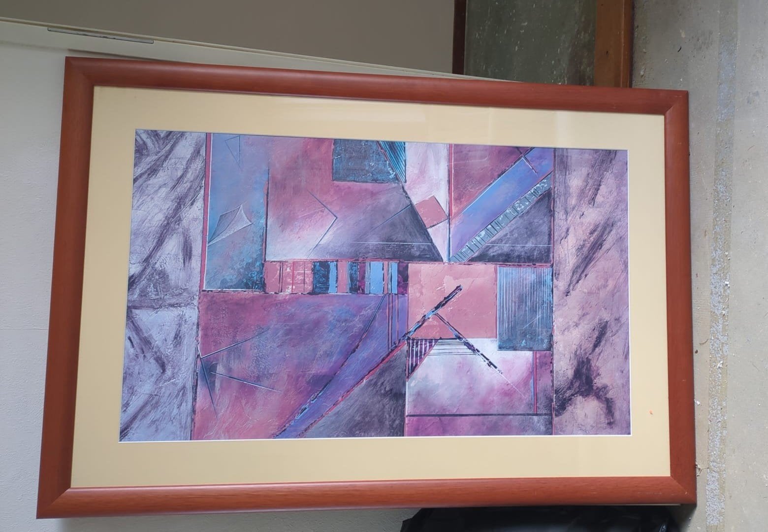 Kleurrijk abstract schilderij - 115x80 cm, Ophalen