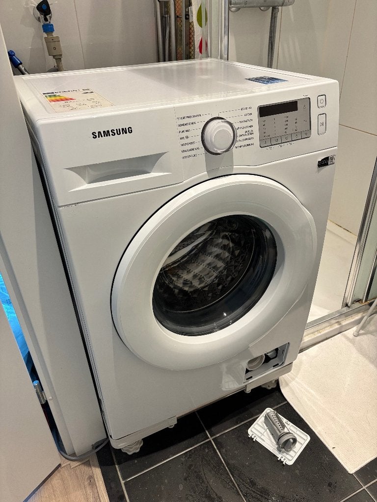 Samsung 7kg Washing machine WW70TA049TE EcoBubble, Ophalen, Gebruikt, Minder dan 85 cm, Wolwasprogramma