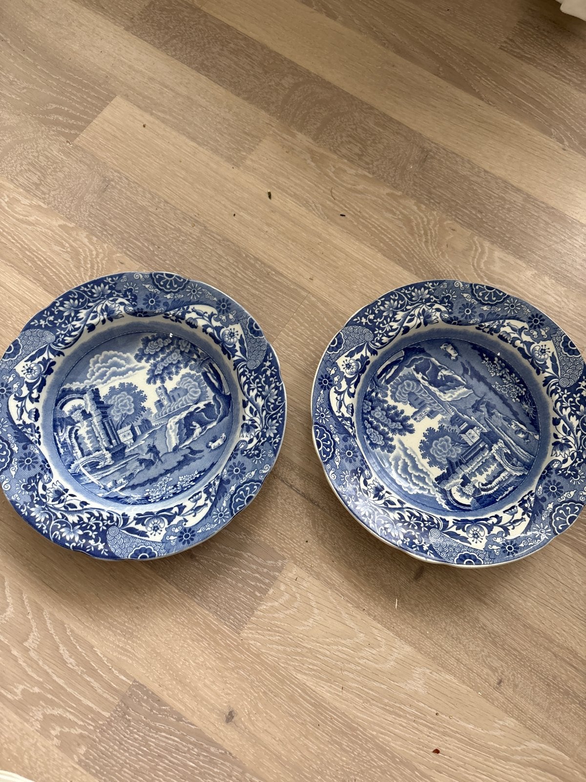 2 Copeland Spode's Italian diepe borden, Ophalen of Verzenden