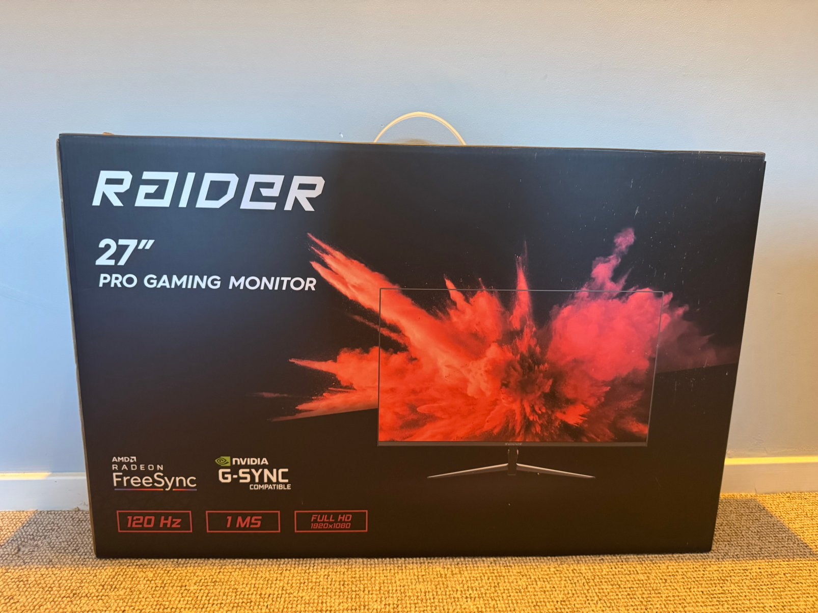 RAIDER Pro Gaming Monitor 27”, IPS, 101 t/m 150 Hz, Full HD, Zo goed als nieuw