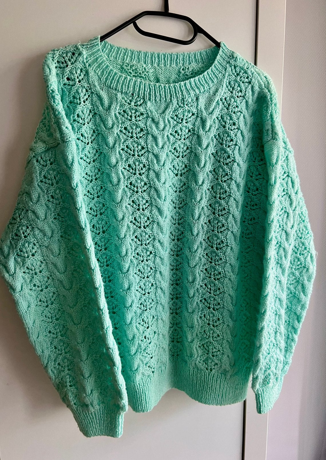 Maat M vintage trui gebreide trui gehaakt, Ophalen of Verzenden, Zo goed als nieuw, Maat 38/40 (M), Groen