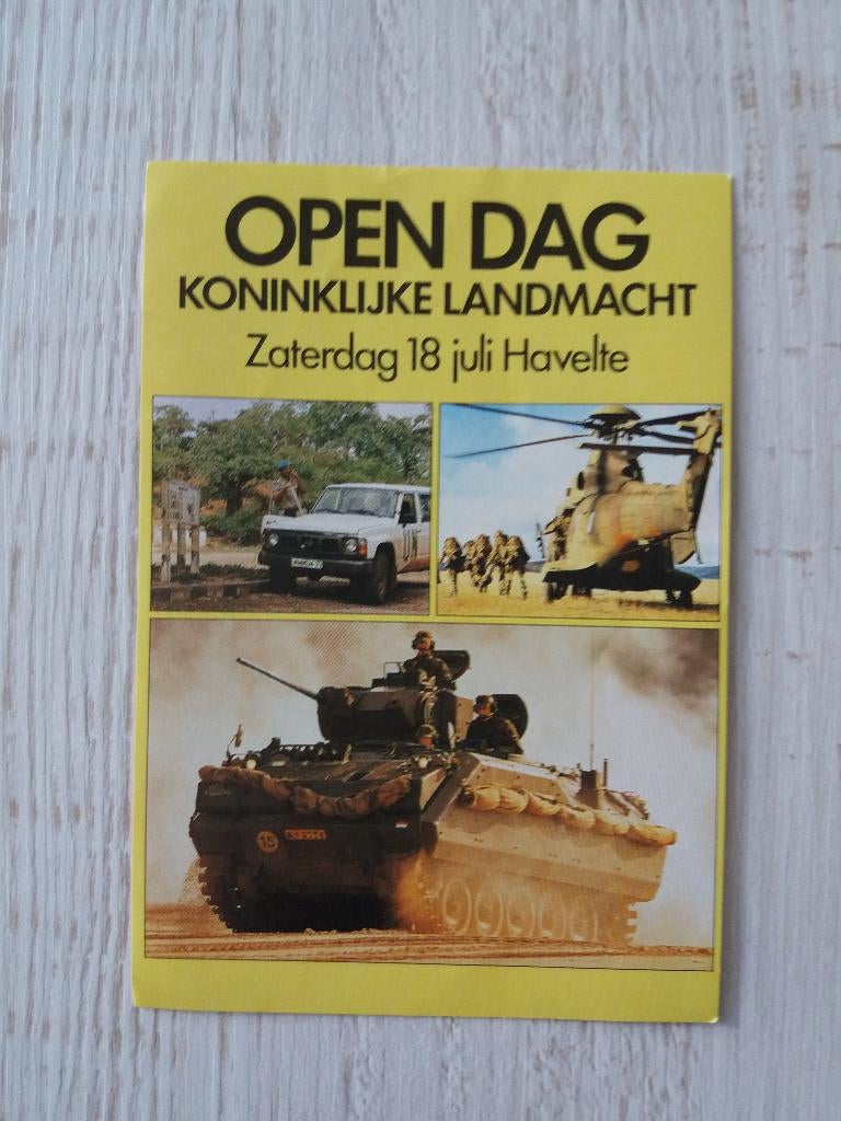 sticker OPEN DAG koninklijke landmacht 18 juli Havelte, Ophalen of Verzenden, Zo goed als nieuw, Bedrijf of Vereniging