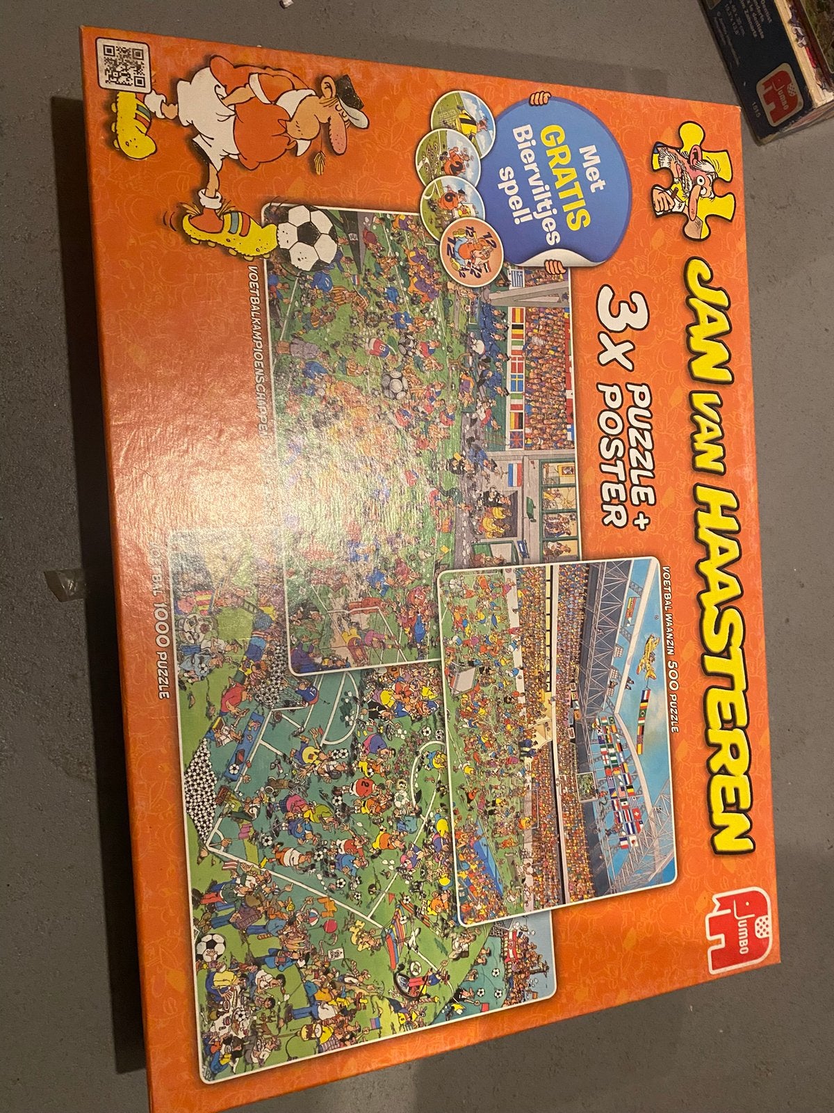 Jan van haasteren puzzel voetbal 3 puzzels, Hobby en Vrije tijd, Ophalen of Verzenden, 500 t/m 1500 stukjes, Zo goed als nieuw