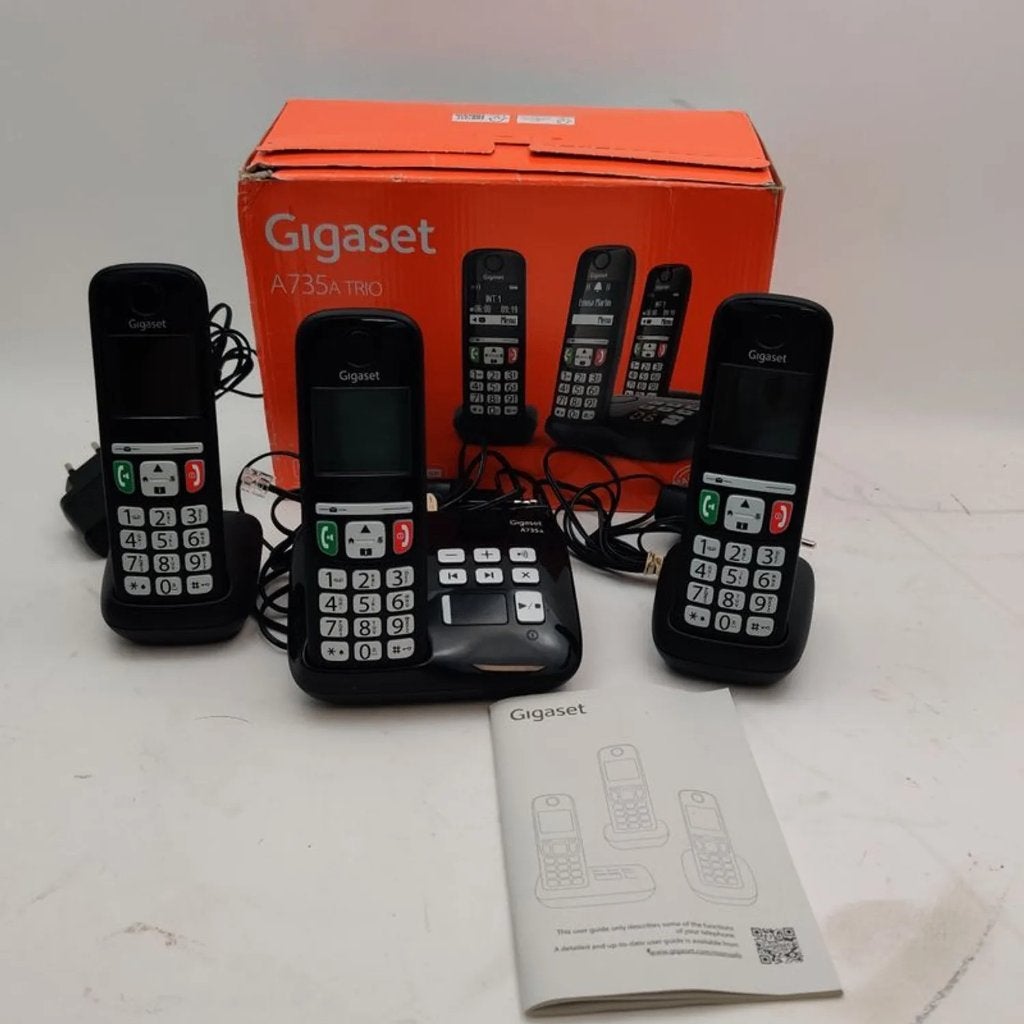 Gigaset A735A Trio Zwart Huistelefoon nu voor €39.99, 1 handset, G, G, G