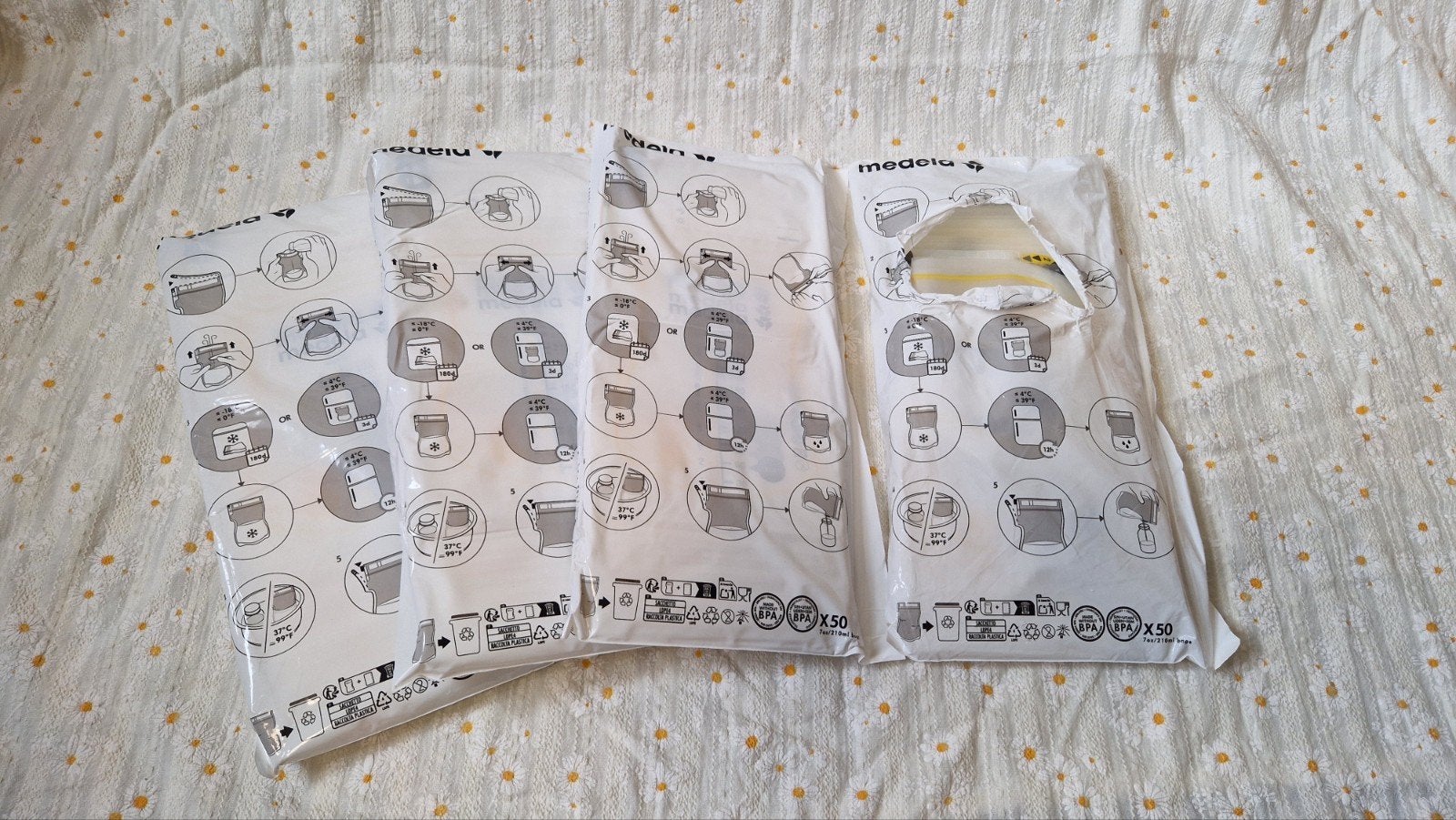 Medela Moedermelk Medela Bewaarzakjes,  200 stuks - geopende, Kinderen en Baby's, Ophalen, Nieuw, Overige typen, Medela