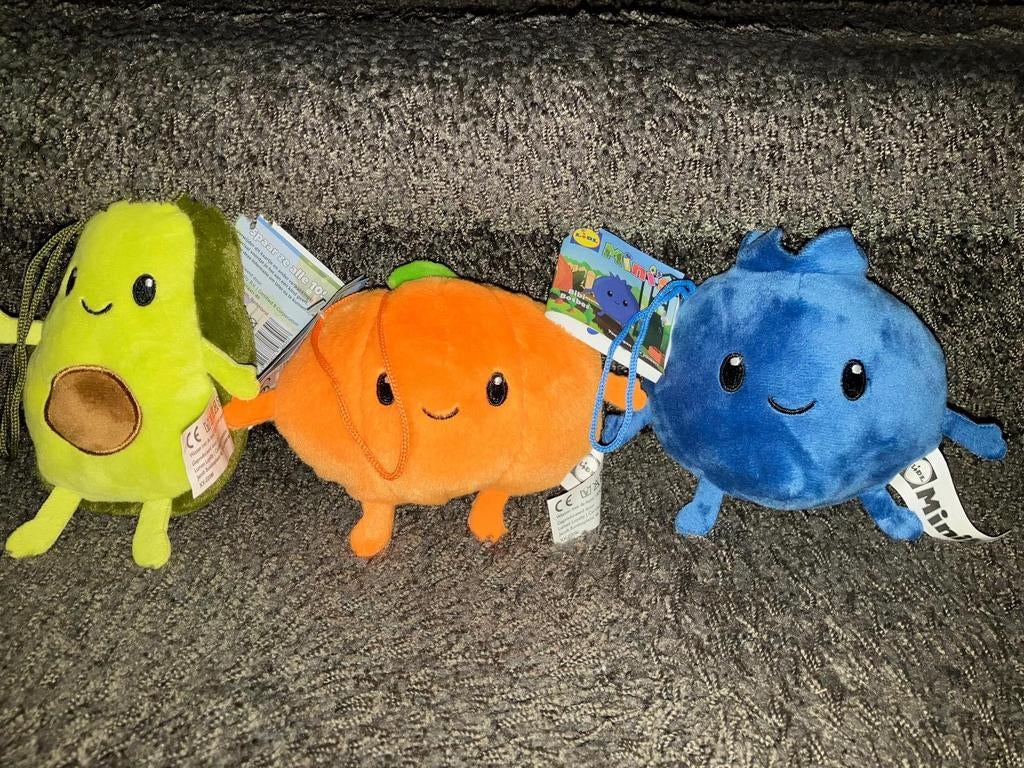 Lidl Mini's knuffels: avocado en bosbes, Ophalen of Verzenden, Overige typen