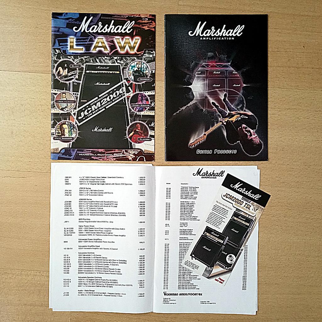 1 Marshall Law Magazine 1997 + Marshall catalogus 1998, Ophalen of Verzenden, Gelezen, Instrument, Marshall