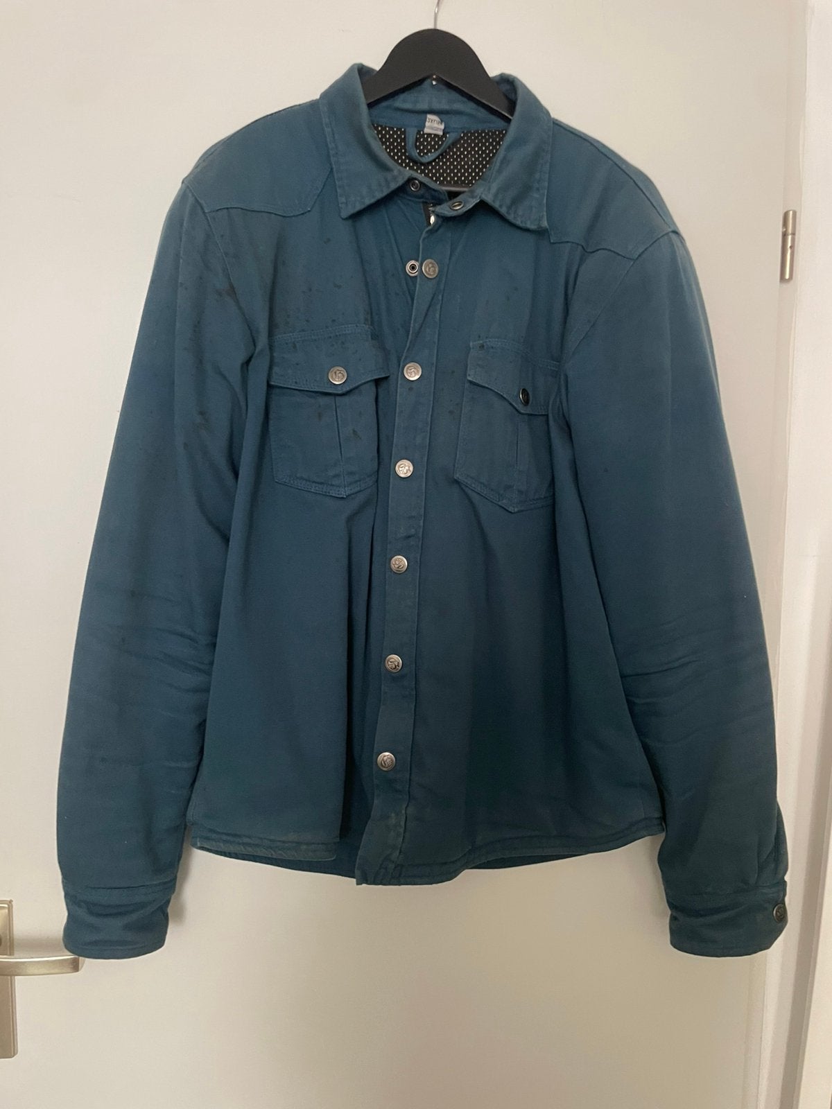 Motor jas met rug en elleboog bescherming, Ophalen, Tweedehands, Jas | textiel