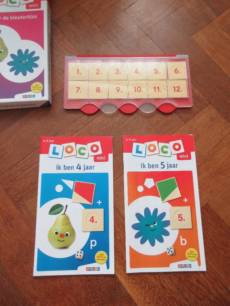 Set Loco Mini : doos + 2 boekjes Ik ga naar de kleuterklas, Ophalen of Verzenden, Gebruikt, Taal en Lezen