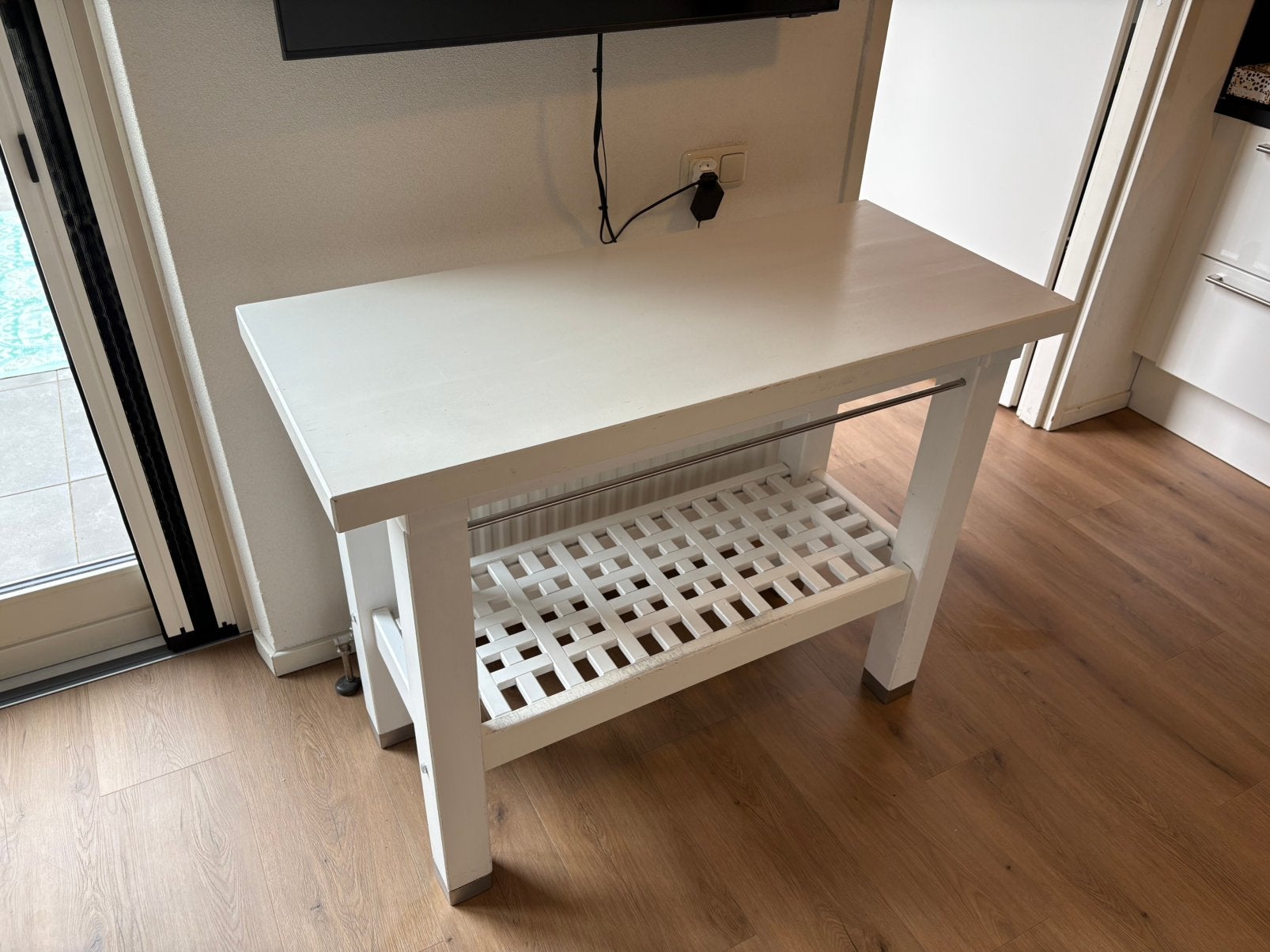 Keukenblok / commode, Huis en Inrichting, Keuken | Keukenelementen, Ophalen, Gebruikt, 100 tot 150 cm, Wit