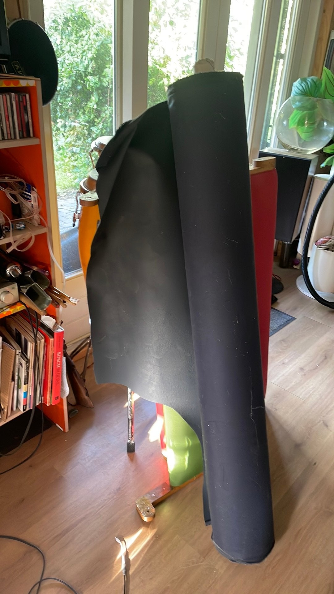 Rol skai kunstleder, Ophalen, 120 cm of meer, Polyester, Grijs