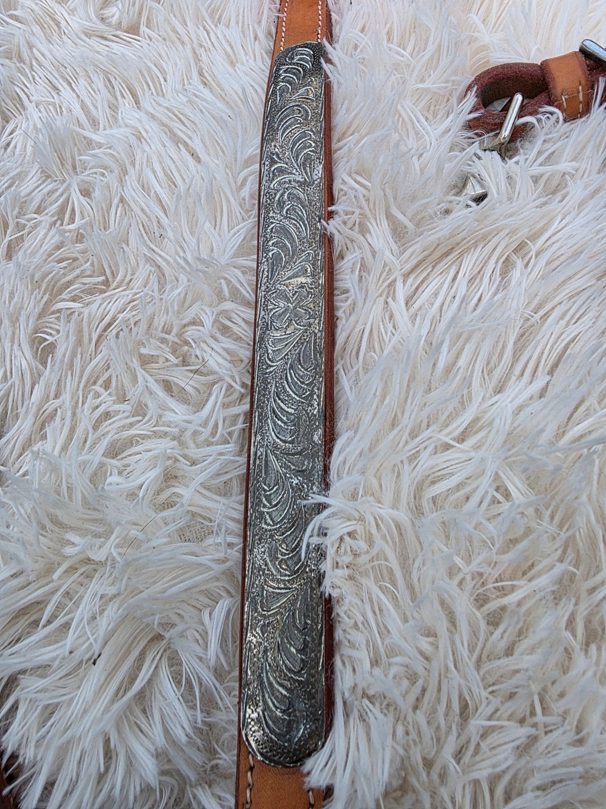 Western borsttuig met zilver beslag., Bruin, Ophalen of Verzenden, Zo goed als nieuw, Borsttuig