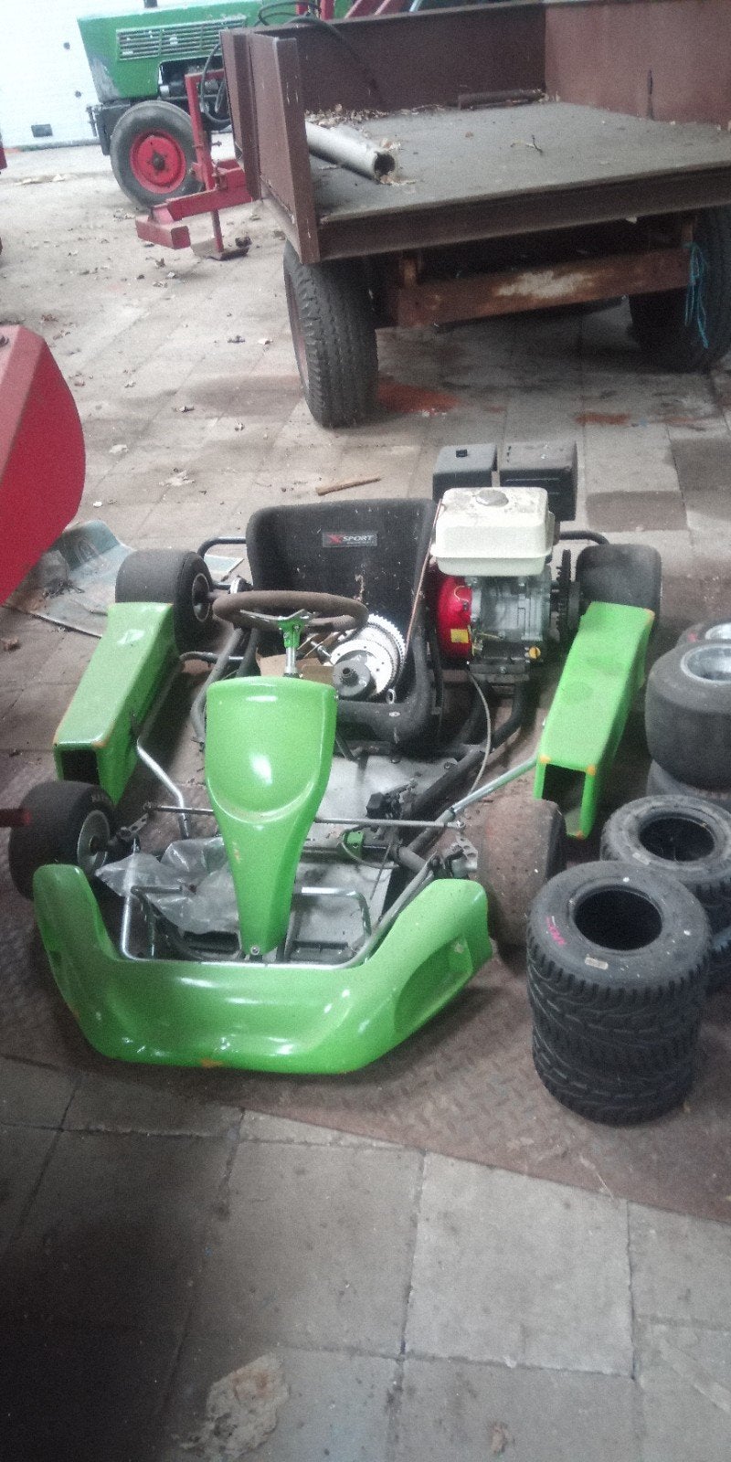 Te koop.Kart met nieuwe 390 cc 13 pk Honda motor, Ophalen of Verzenden, Gebruikt, Kart