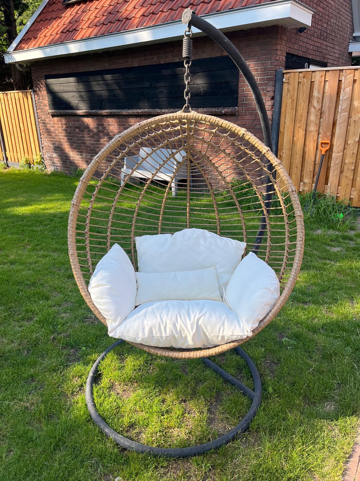 Hangstoel rotan / bamboe look wicker, Tuin en Terras, Tuinstoelen, Ophalen of Verzenden, Zo goed als nieuw, Rotan