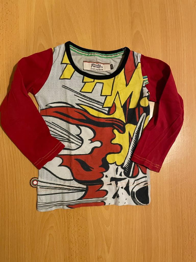 4ff 4 funky flavours longsleeve jongen maat 98 / 104 zgan, Ophalen of Verzenden, Zo goed als nieuw, Jongen, Shirt of Longsleeve