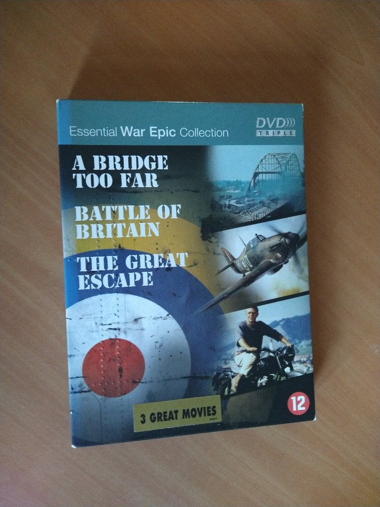 3-DVD A Bridge too Far. Battle of Britain. The Great Escape, Cd's en Dvd's, Engels, Nederlands, Ophalen of Verzenden, Zo goed als nieuw