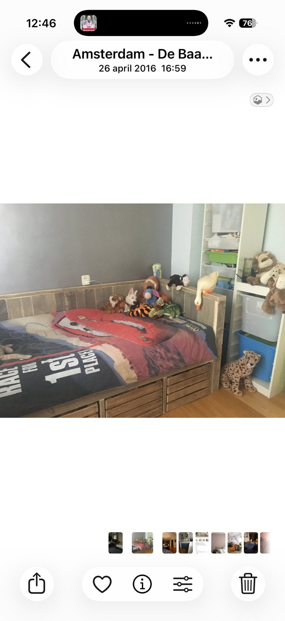 Steigerhouten bed met bureau en kistjes, Huis en Inrichting, Ophalen, Gebruikt, 90 cm, Eenpersoons