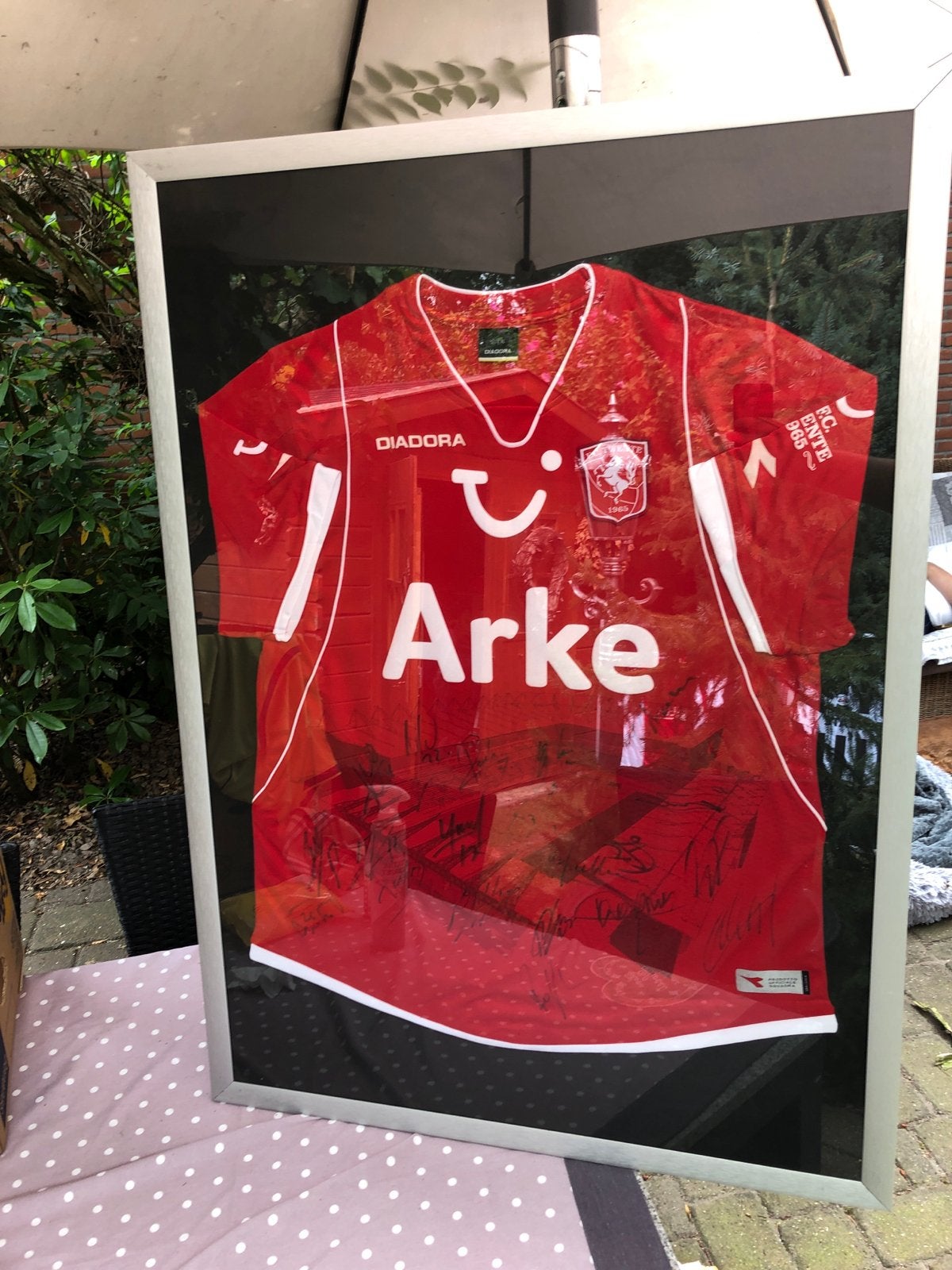 Ingelijst FC Twente shirt gesigneerd, Ophalen of Verzenden, Nieuw, F.C. Twente, Shirt