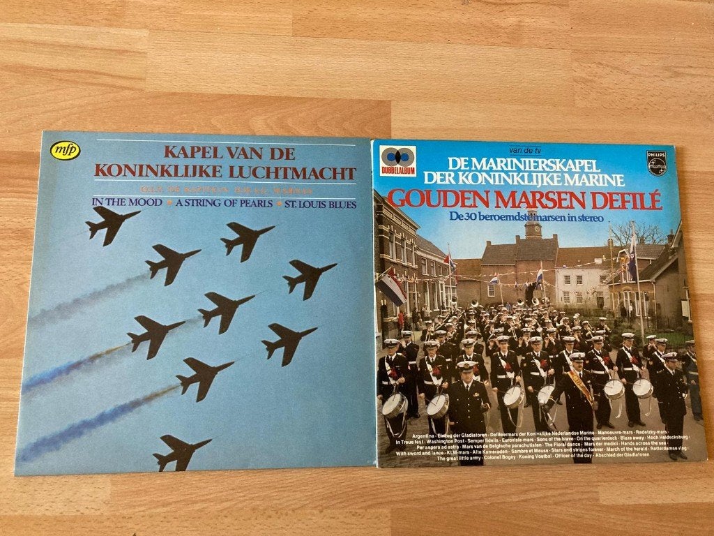 Vinyl LP : Kapel Marine + Kapel Luchtmacht., Cd's en Dvd's, Ophalen of Verzenden, Zo goed als nieuw, 12 inch