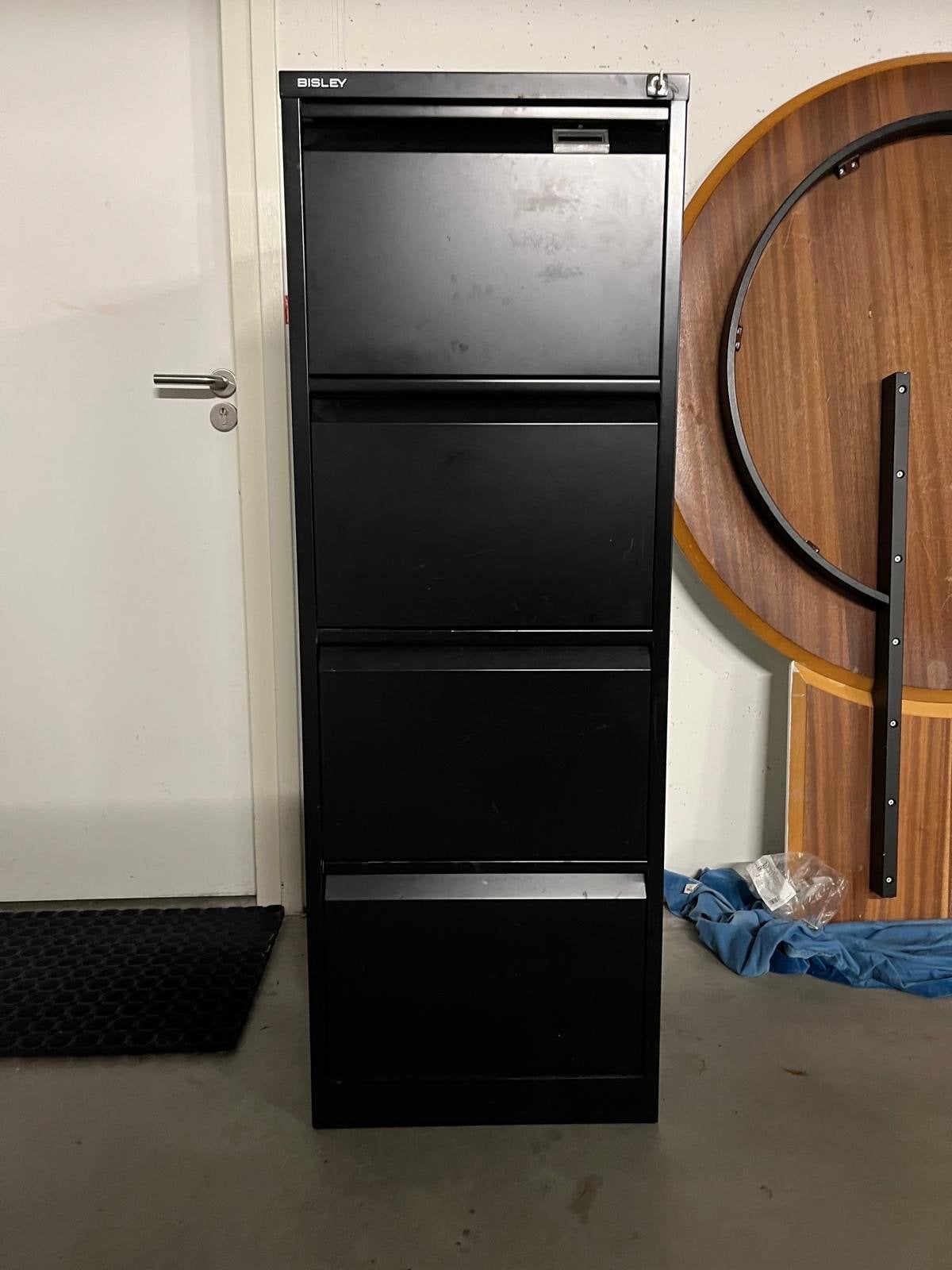 Bisley Hangmappenkast Zwart - 4 Lades, Ophalen of Verzenden, Gebruikt