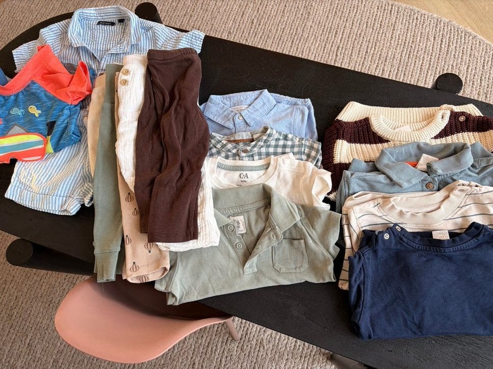 16 st. babykleding maat 80: truien, broeken, shirts, zwempak, Kinderen en Baby's, Ophalen of Verzenden, Gebruikt
