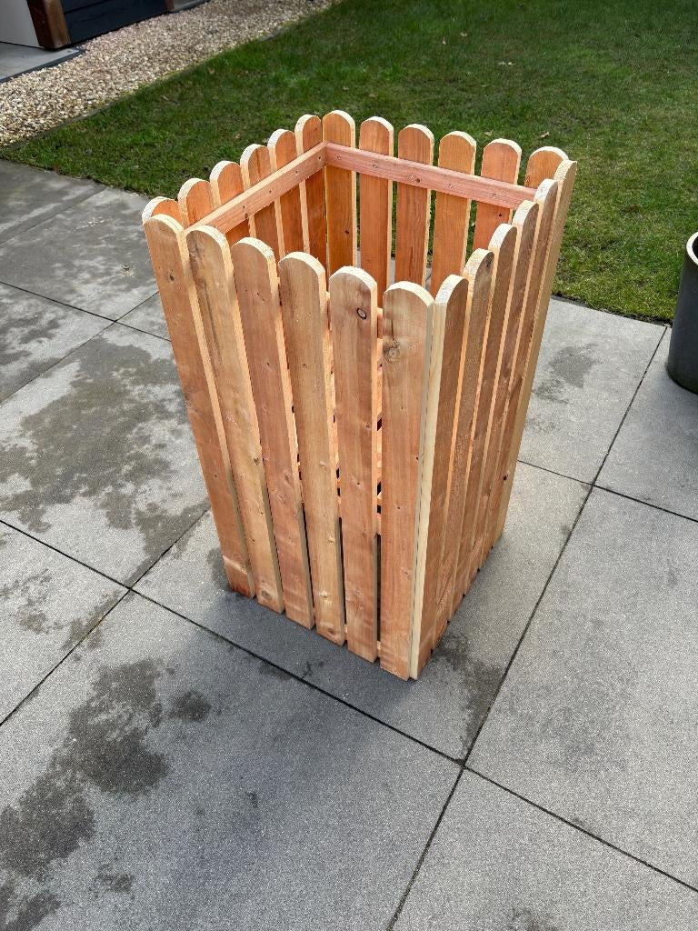 Luxe Houten Plantenbak met Verstelbare Inzet – Handgemaakt, Tuin en Terras, Bloembakken en Plantenbakken, Ebbenhout, Vierkant