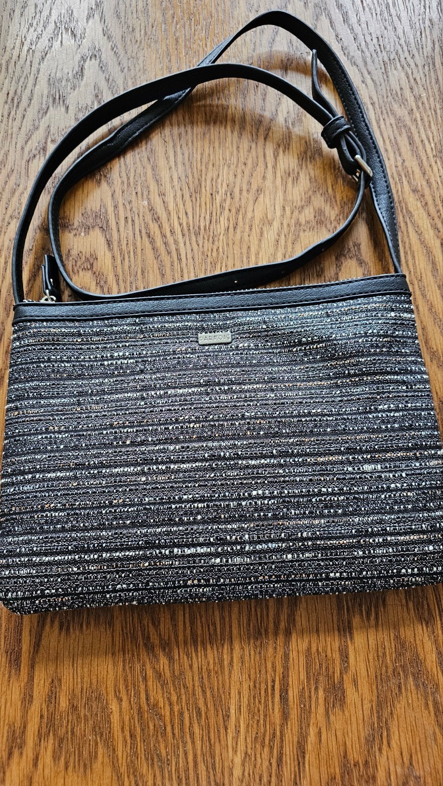 Chique Designer Crossbody Tas  van Parfois- Glimmend, Ophalen of Verzenden, Zwart, Schoudertasje