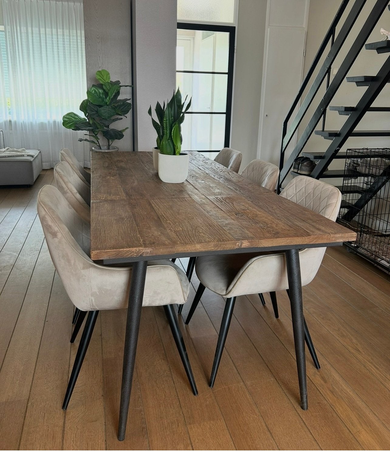 Eettafel Woood Guild 220x90, Huis en Inrichting, Tafels | Eettafels, Ophalen, 200 cm of meer, 50 tot 100 cm, Zo goed als nieuw