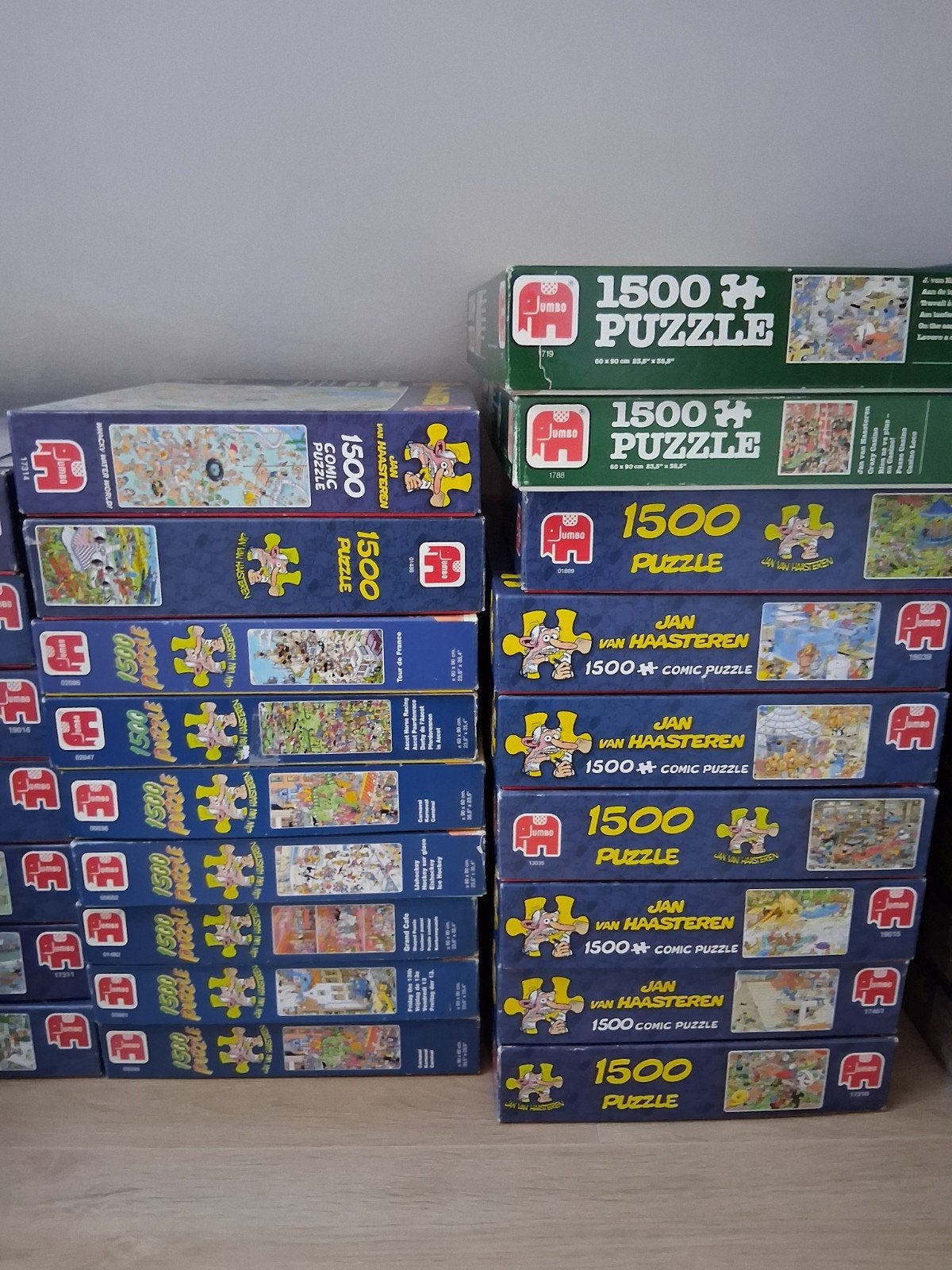 Jan van Haasteren puzzels 1500 st, Ophalen of Verzenden, 500 t/m 1500 stukjes, Gebruikt, Legpuzzel