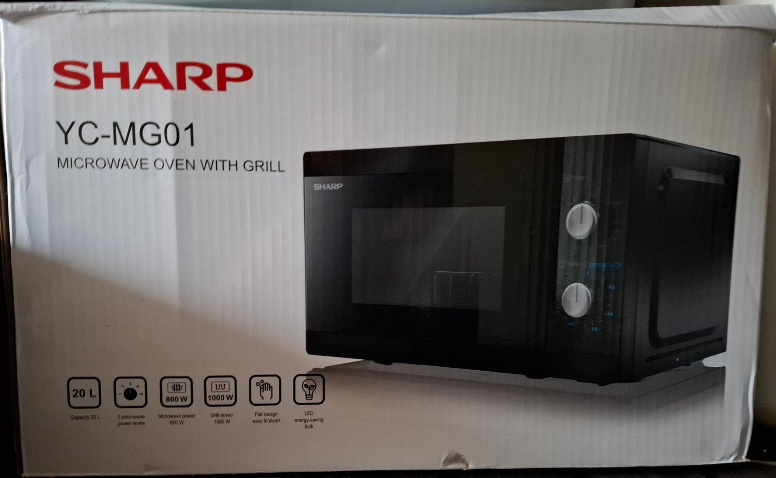 Z.G.A.N. Sharp magnetron met grill, Ophalen, Combimagnetron, Grill, Zo goed als nieuw