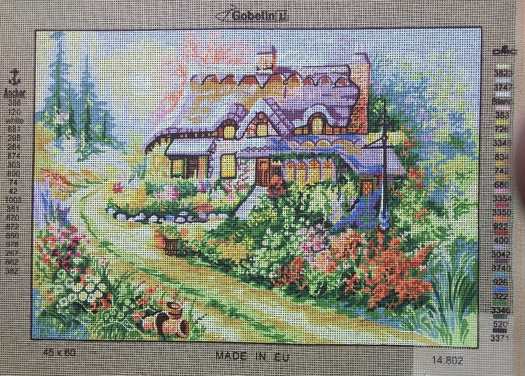 Cado voorbedrukt borduurstramien LANDSCHAP  802, Ophalen of Verzenden, Nieuw, Handborduren, Onderdeel of Toebehoren