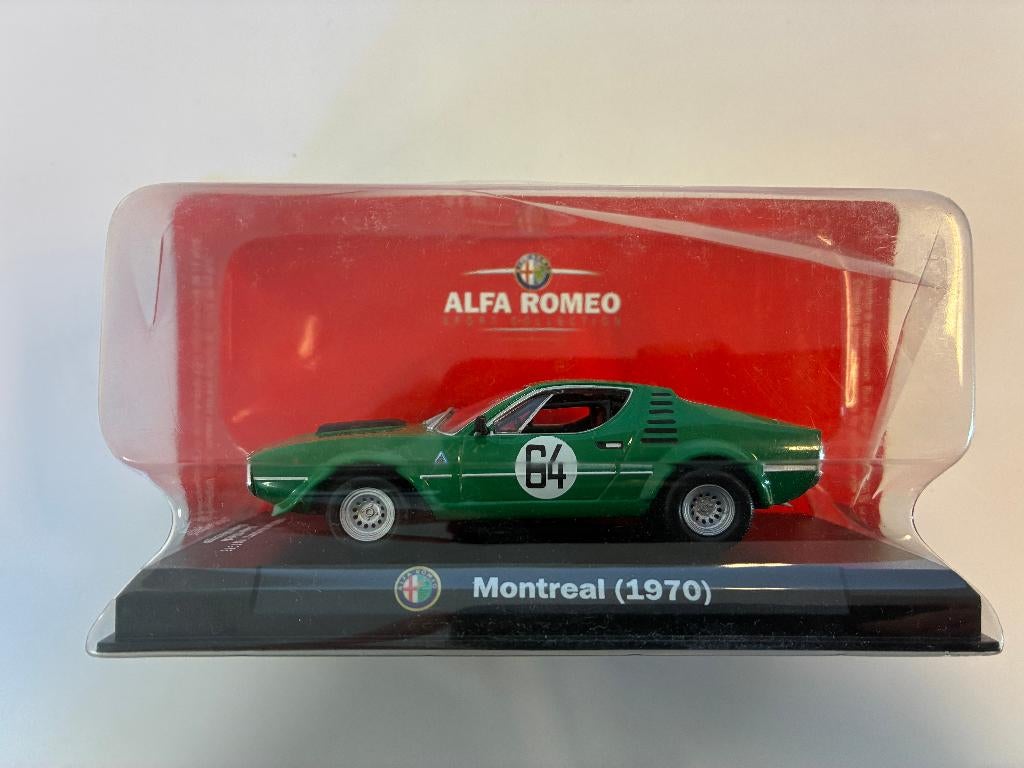 19524: Alfa Romeo Montreal #64 - 1970 - Atlas 1:43, Hobby en Vrije tijd, Modelauto's | 1:43, Auto, Nieuw, Ophalen of Verzenden