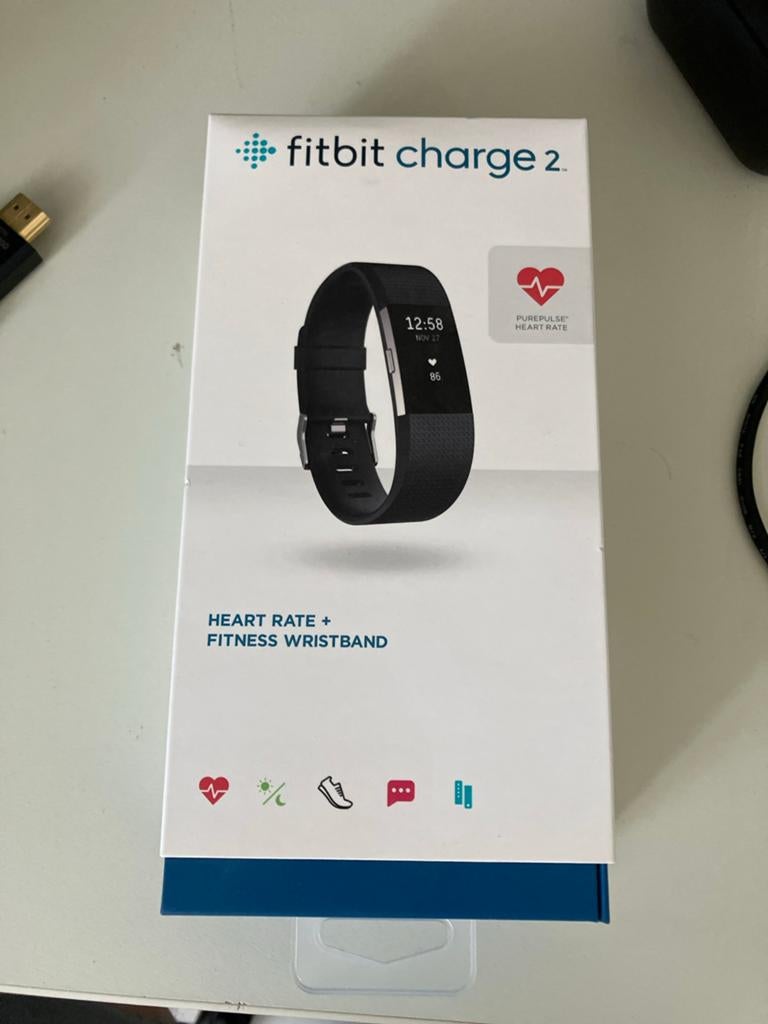 Fitbit Charge 2 Hartslag+Fitness Tracker - Zo goed als nieuw, Ophalen of Verzenden, Zo goed als nieuw, Zwart
