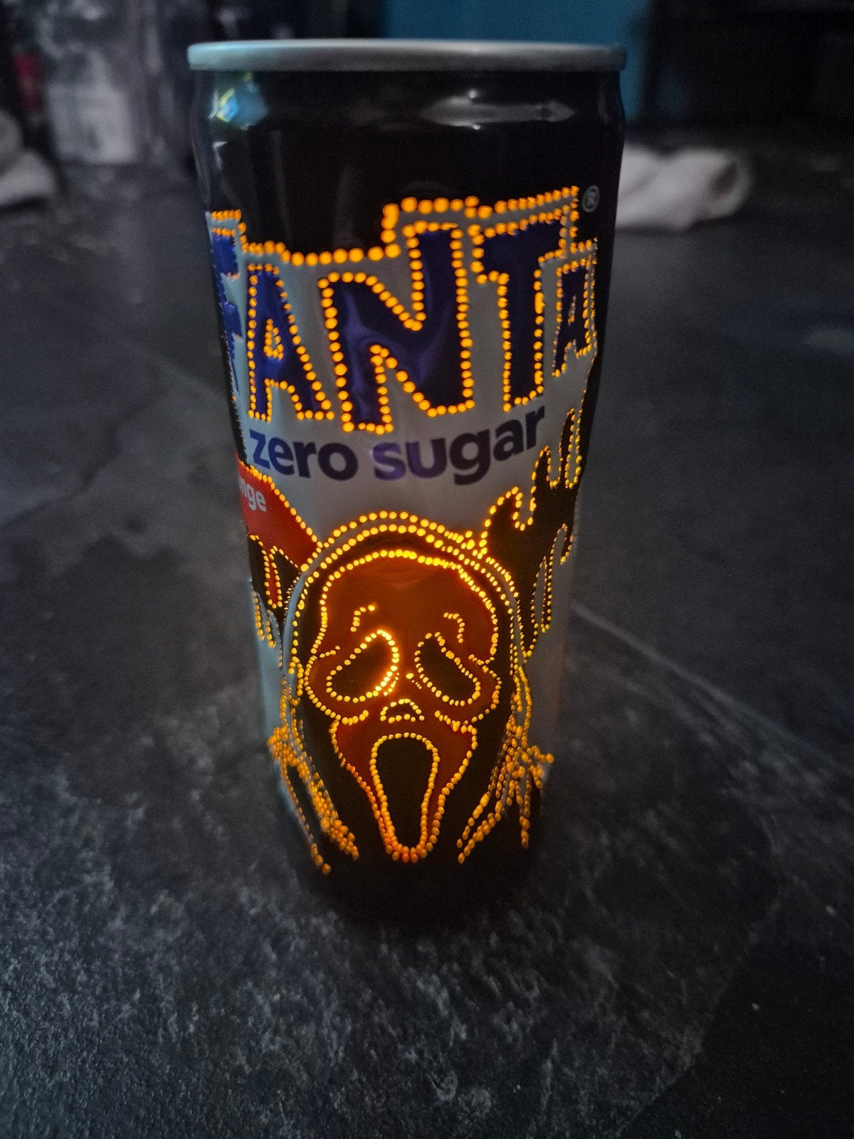 Fanta Ghostface sfeerlichtje – handgemaakt incl. verlichting, Ophalen, Nieuw, Overige, Overige merken