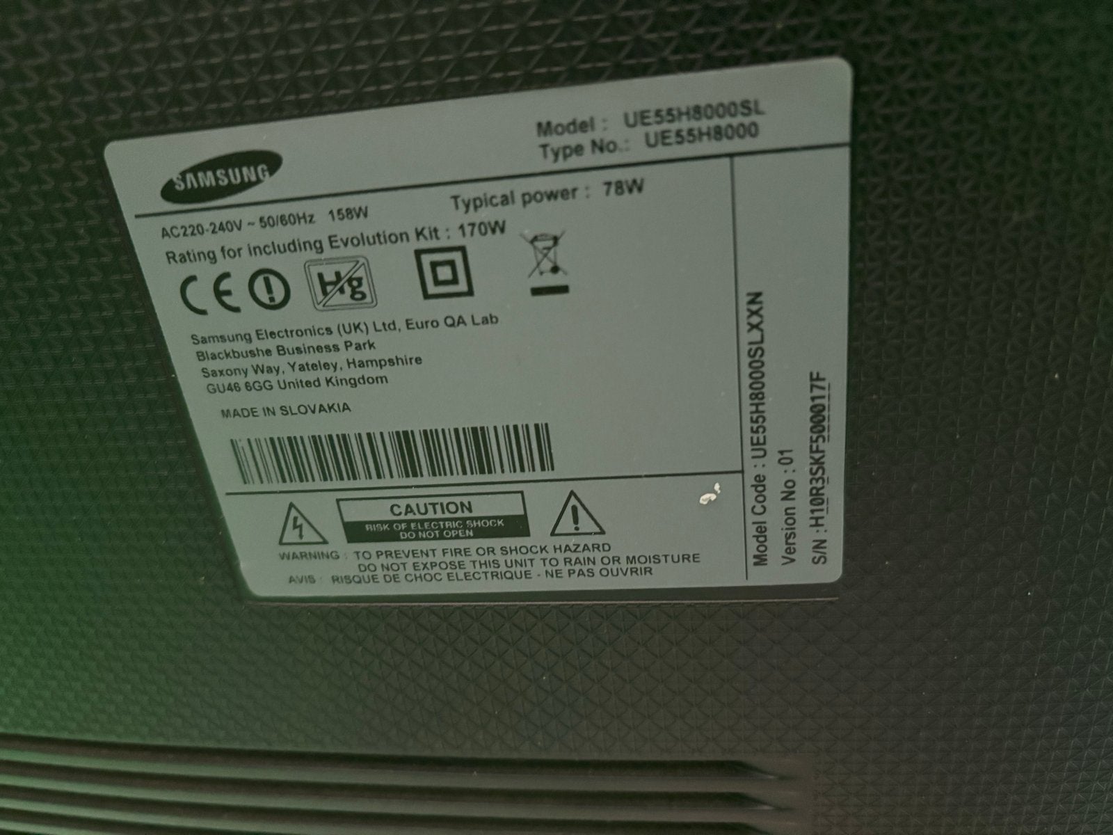 Samsung Curved 55 inch Smart TV UE55H8000SL, LED, Ophalen of Verzenden, Zo goed als nieuw, 100 Hz