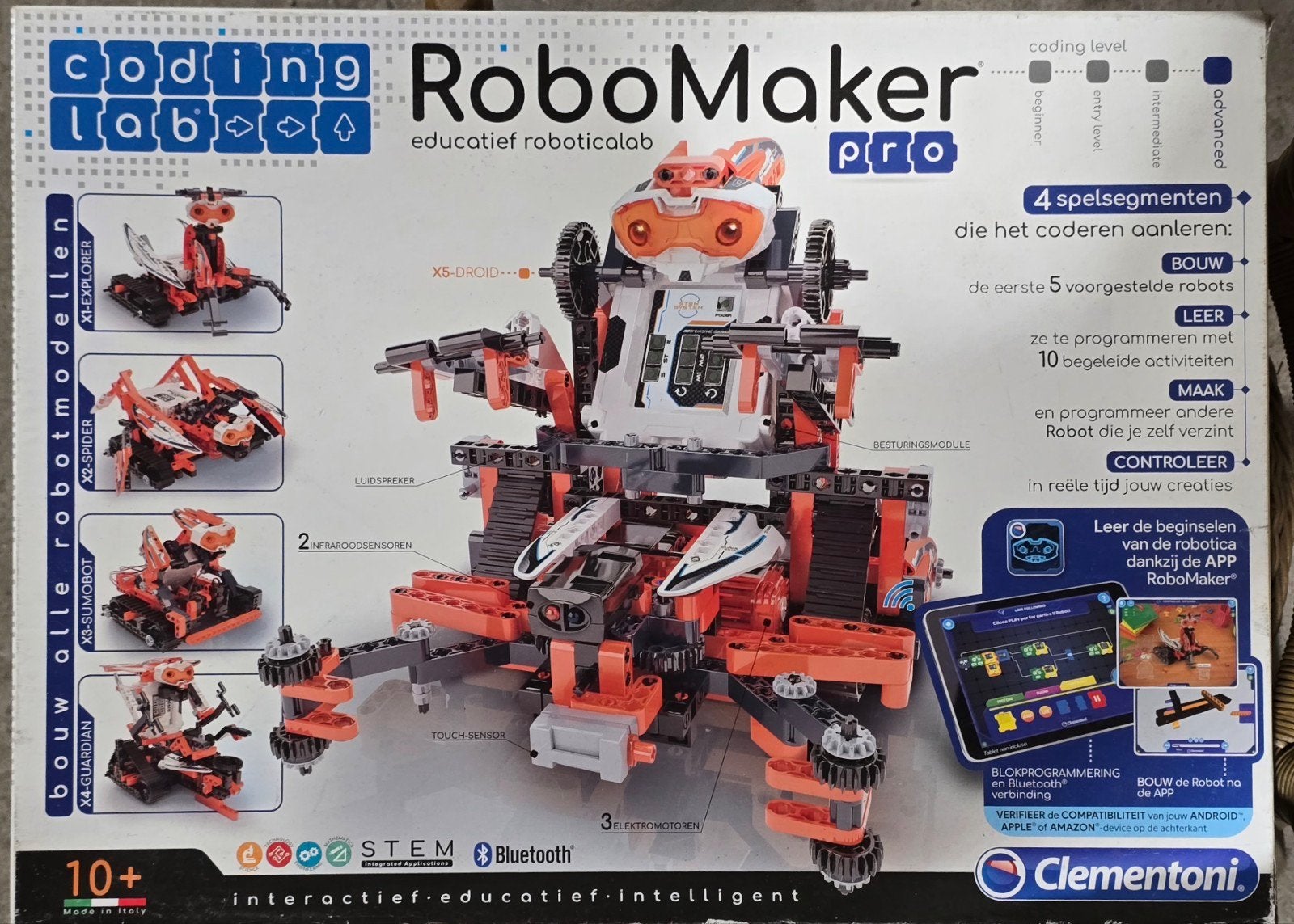Clementoni RoboMaker Pro Educatief Roboticalab, Kinderen en Baby's, Speelgoed | Bouwstenen, Gebruikt, Overige merken, Ophalen