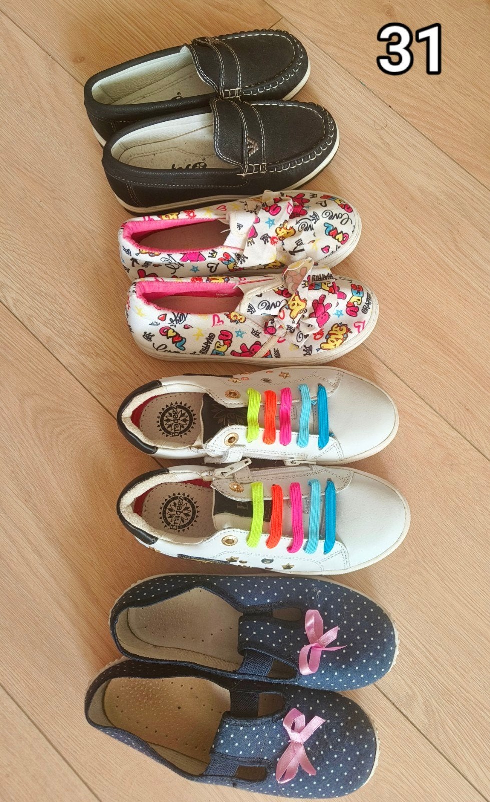 Diverse kinderschoenen maat 31 - 4 paar, Gebruikt, Jongen of Meisje, Schoenen, Ophalen of Verzenden