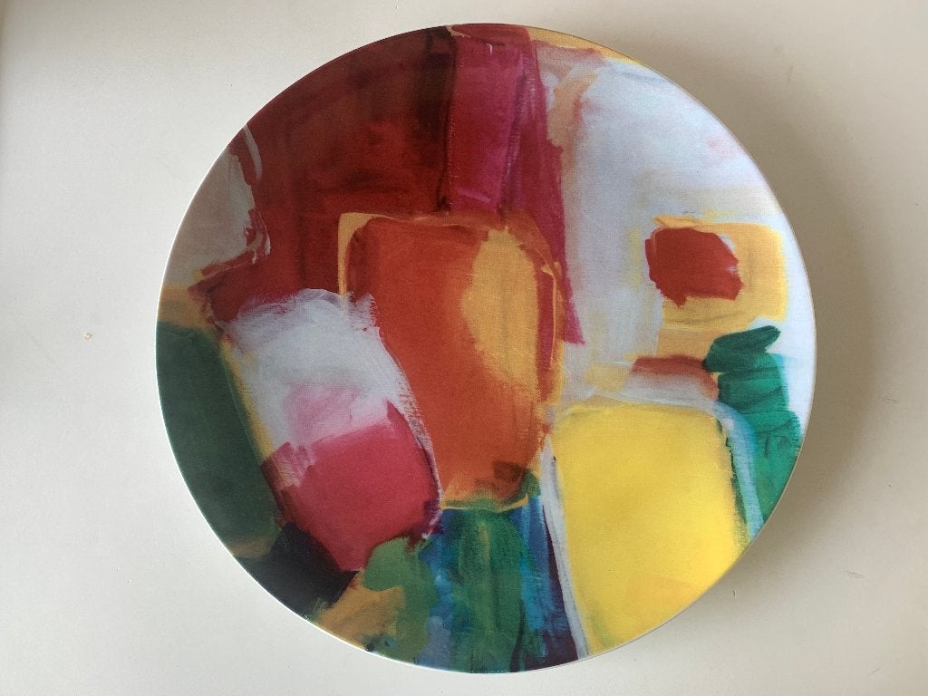 Proeven van Kunst bord Harrie Sijbers Stilleven met bloemen, Ophalen, Bord