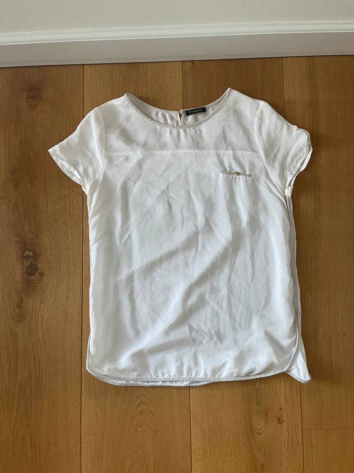 Massimo Dutti dames top, Maat 38/40 (M), Verzenden, Wit, Zo goed als nieuw