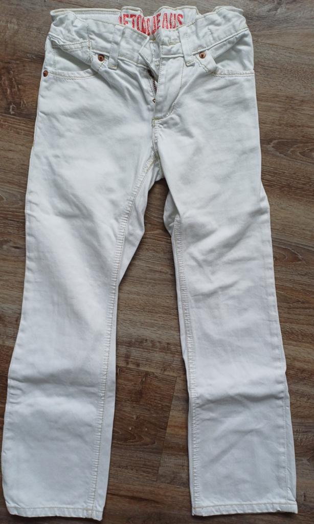 Witte broek Retour, mt 128, Kinderen en Baby's, Kinderkleding | Maat 128, Broek, Ophalen of Verzenden, Zo goed als nieuw, Jongen