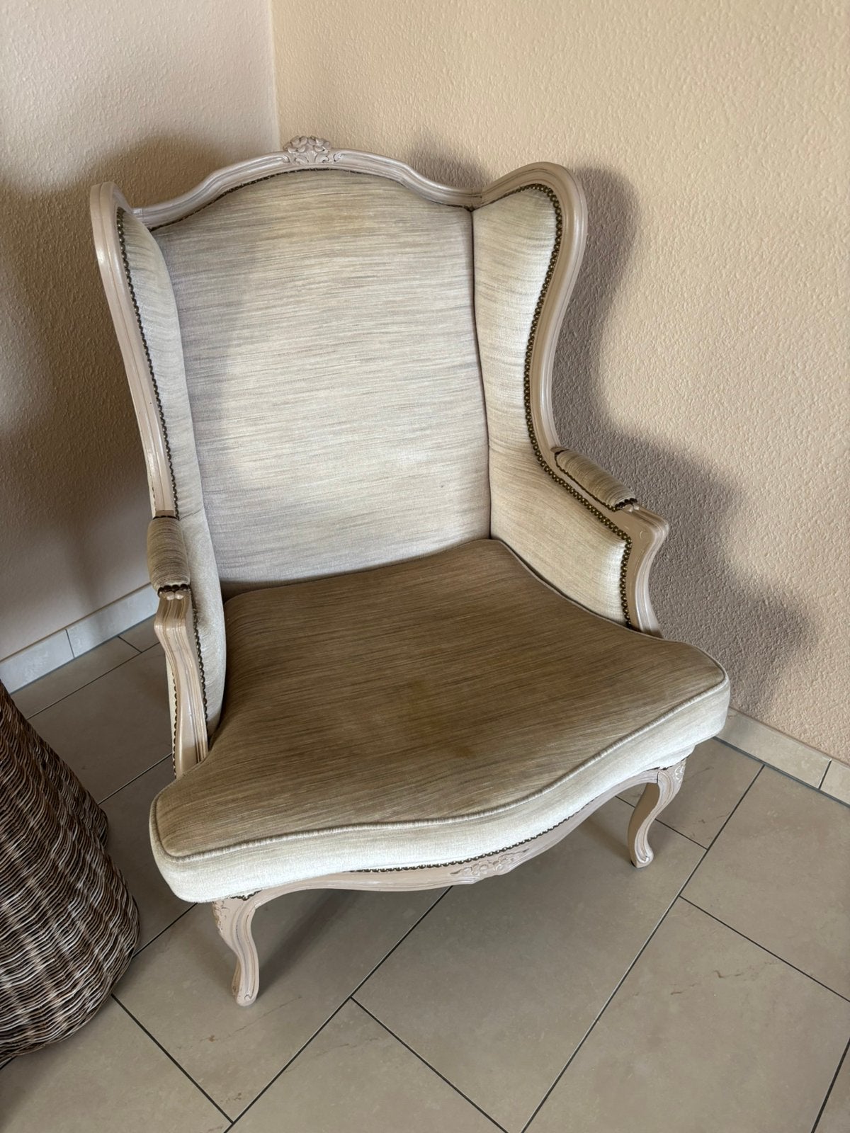 Queen ann brocante fauteuil stoel, Ophalen