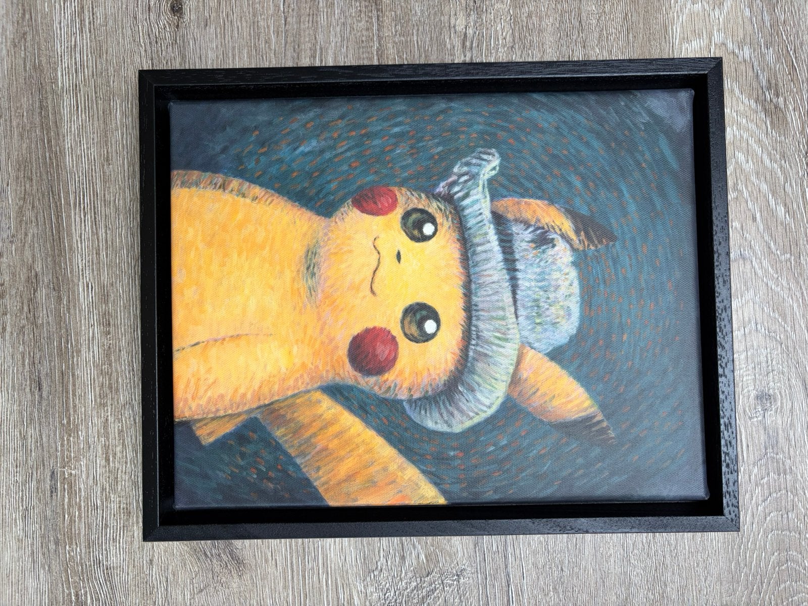Framed canvas Pikachu Van Gogh, Ophalen