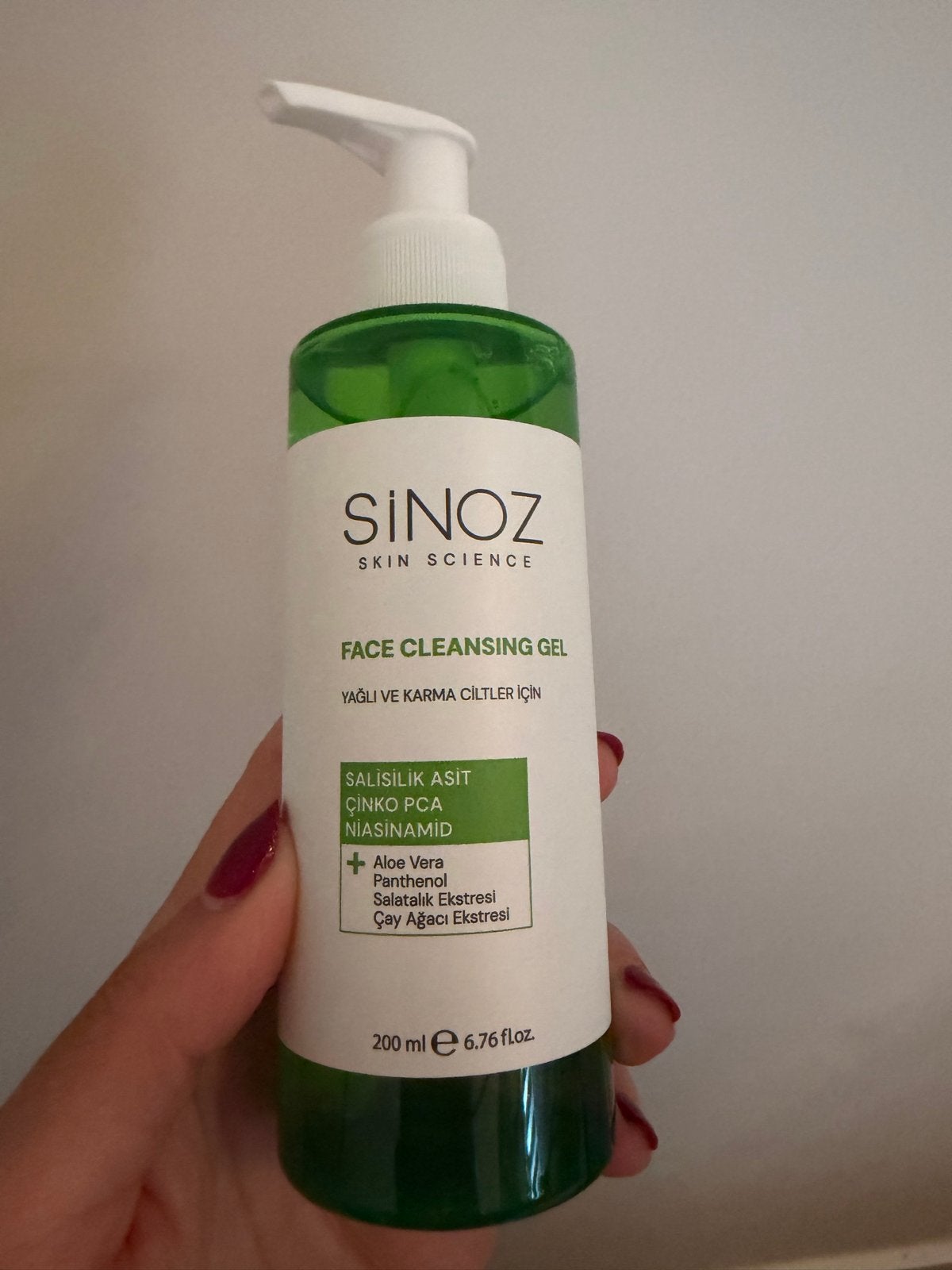 Sinoz Skin Science Face Cleansing Gel - Vette/Gecombineerde, Ophalen of Verzenden, Nieuw, Gehele gezicht, Reiniging