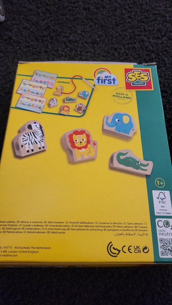 Kinder knutsel rijgen en mozaiken, Gebruikt, Dieren, Knutselwerk, Overige merken