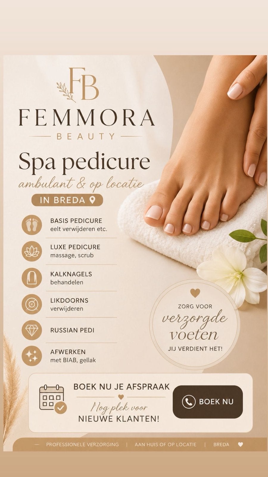 Spa pedicure aanhuis en oplocatie, Ophalen of Verzenden