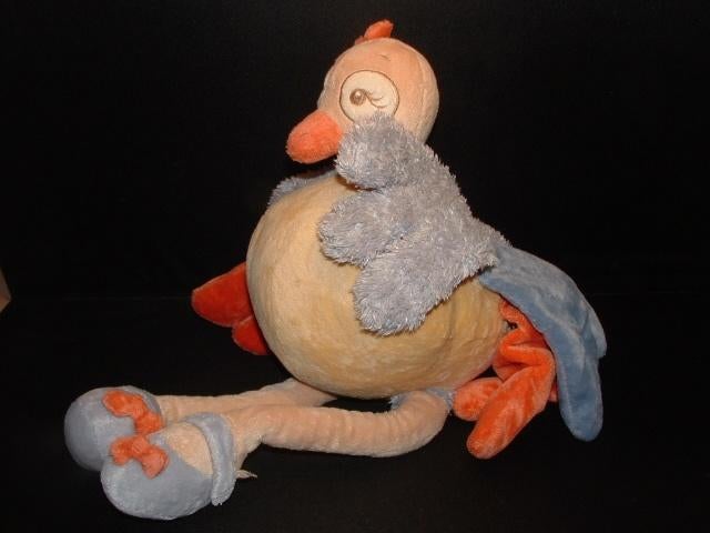 NOUKIES AMTOYS STRUISVOGEL VELOURS GEEL/BEIGE MET, Ophalen of Verzenden, Nieuw, Overige typen