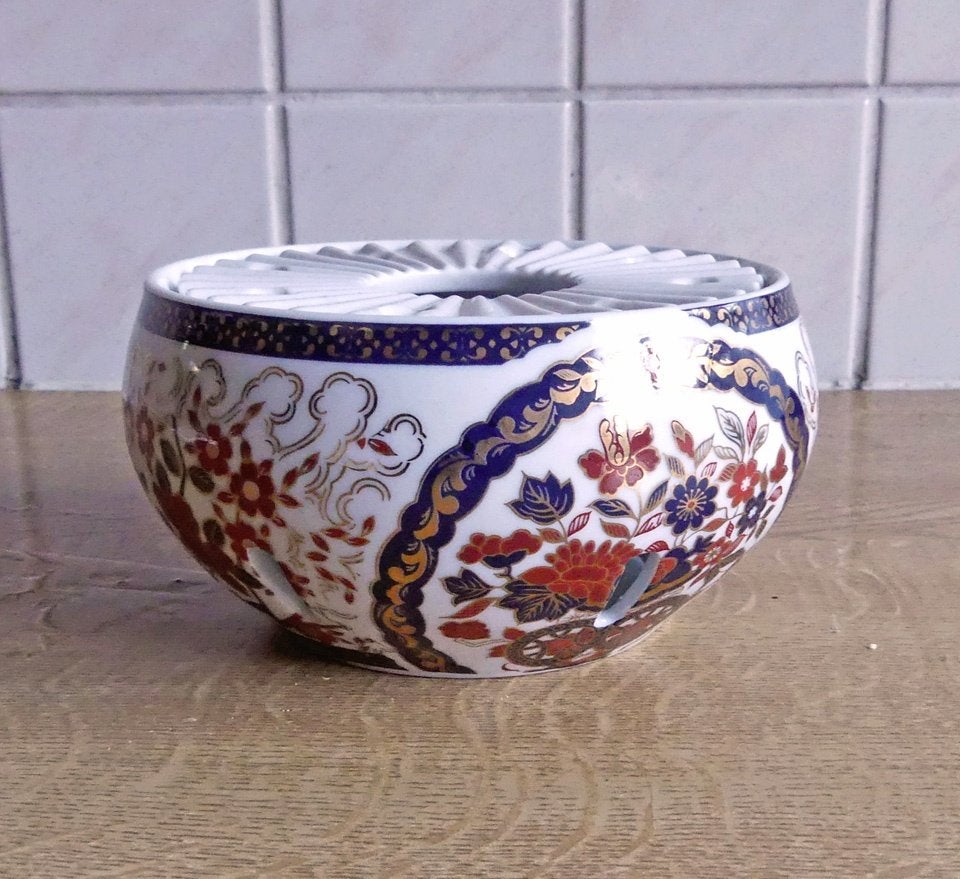 Gold Kabuki vintage rechaud theelicht Imari porselein, Overige typen, Ophalen of Verzenden, Zo goed als nieuw, Overige stijlen