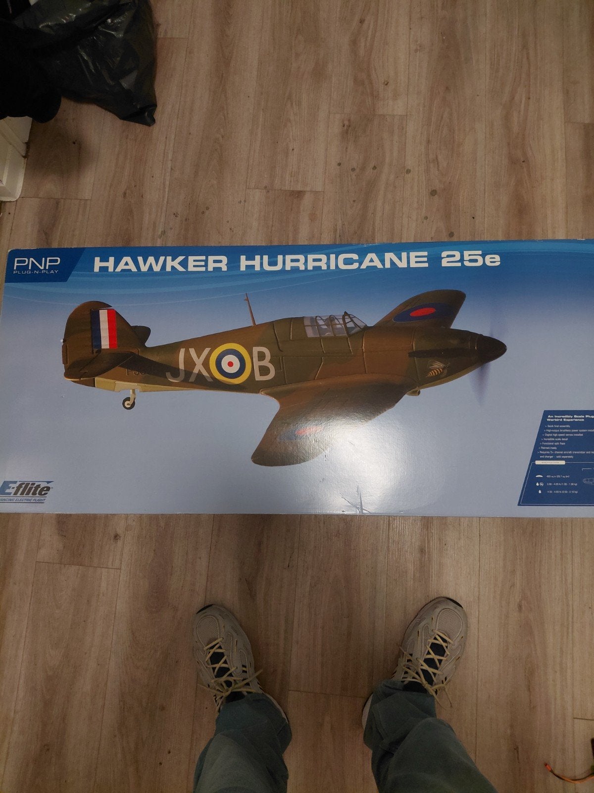 E-flite Hawker Hurricane 25e RC Vliegtuig (PNP), Ophalen of Verzenden