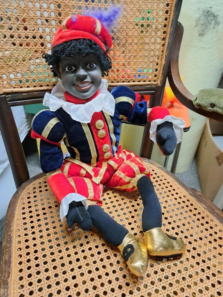 Zwarte Piet etalagepop (2) in gebruikte staat, Ophalen, Gebruikt