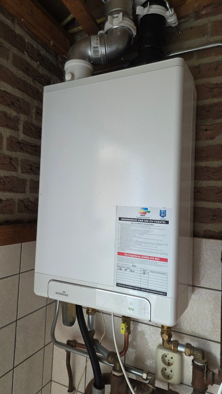 Intergas HRE 28/24 A combiketel uit 2020, Doe-het-zelf en Verbouw, Verwarming en Radiatoren, Ophalen, Minder dan 60 cm, Cv-ketel of Combi-ketel